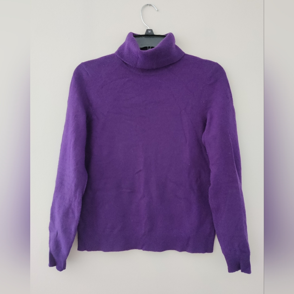 Lord and Taylor Cashmere Turtleneck Sweater Petit XS